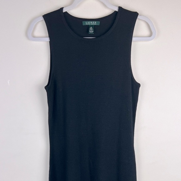 Ralph Lauren | Southwestern Merino Sleeveless Midi Dress Black Geometric | M - Picture 3 of 9